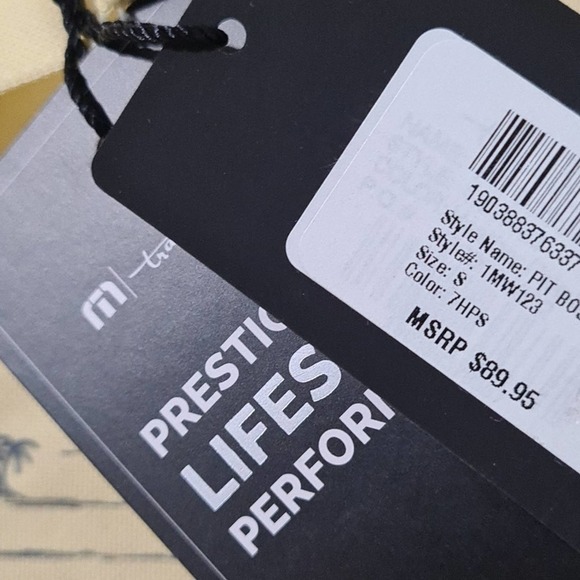 Travis Mathew Yellow Polo Shirt Size Small NWT - Picture 3 of 7